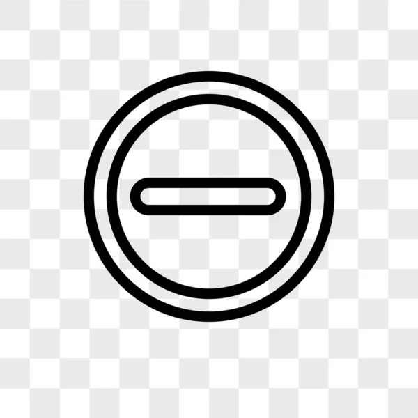 Минус вектор значок изолирован на прозрачном фоне, минус логотип — стоковый вектор