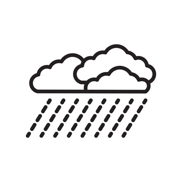 Rain icon vector isolated on white background, Rain sign — Stock Vector