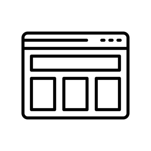 Icona Del Browser Vettoriale Isolato Sfondo Bianco Progettazione Web Mobile — Vettoriale Stock