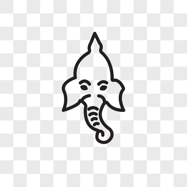 Ganesh vector icono aislado sobre fondo transparente, ganesh lo — Archivo Imágenes Vectoriales