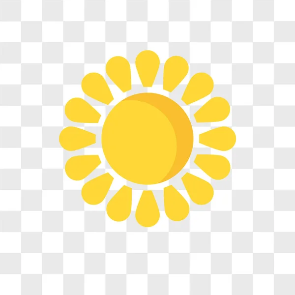 Icône vectorielle solaire isolée sur fond transparent, Sun logo des — Image vectorielle