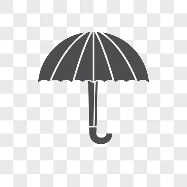Umbrella vector icon isolated on transparent background, Umbrell — Stock Vector