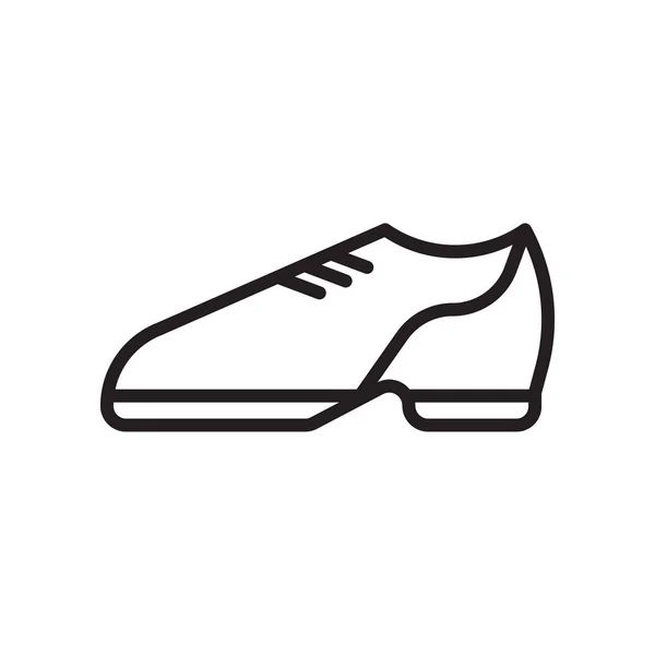 在白色背景上隔离的鞋形图标 — 图库矢量图片