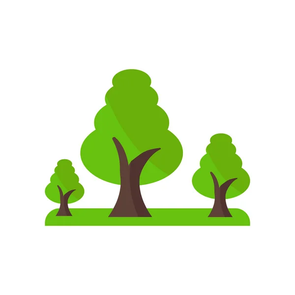 Forest pictogram vector teken en symbool geïsoleerd op witte achtergrond — Stockvector