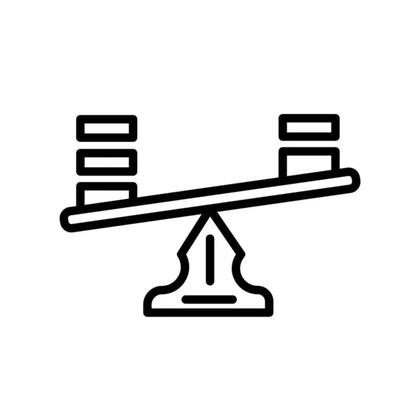Balance ikon vektor jel és szimbólum elszigetelt fehér alapon — Stock Vector
