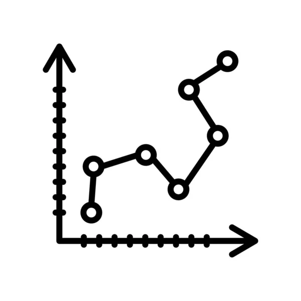 Diagram ikon vektor tegn og symbol isoleret på hvid baggrund , – Stock-vektor