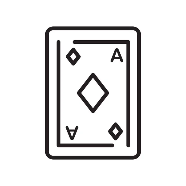 Ass aus Diamanten Symbol Vektorzeichen und Symbol isoliert auf weißem Ba — Stockvektor