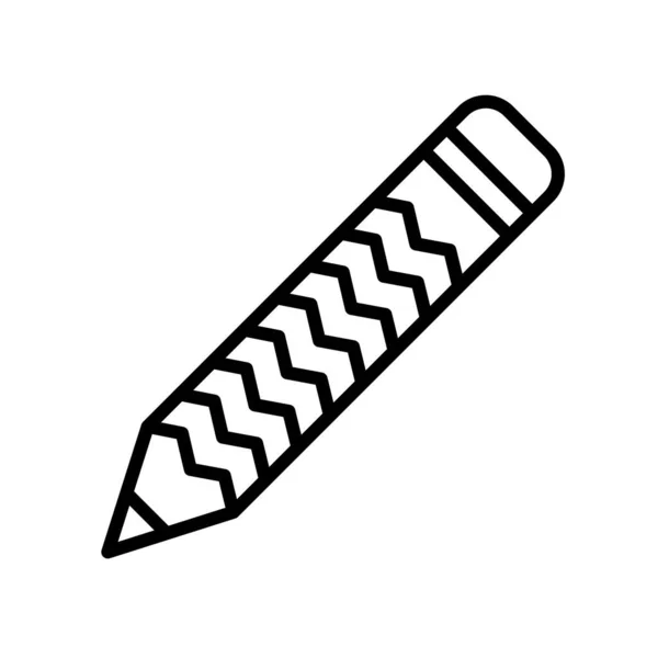 Vettore icona a matita isolato su sfondo bianco, segno di matita, l — Vettoriale Stock
