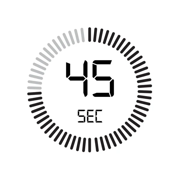 Ikona Sekund Digitální Časovač Jednoduše Vektorová Ilustrace — Stockový vektor