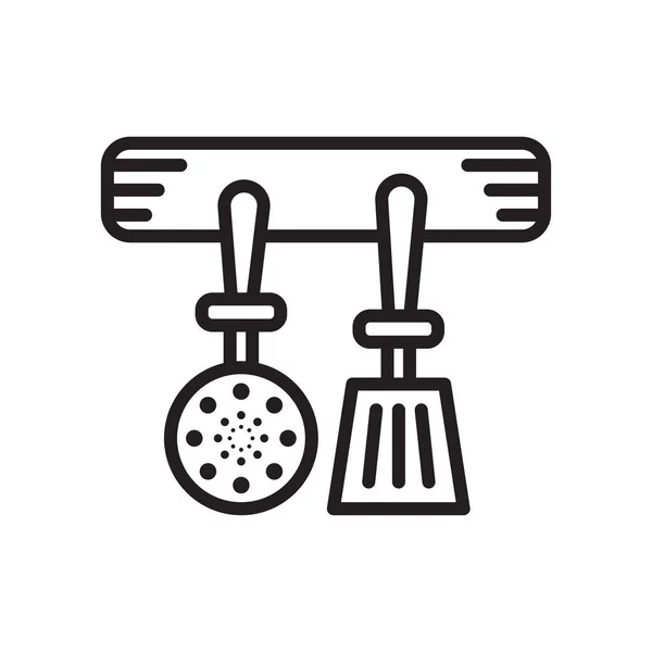 Kuchyňské nádobí ikona izolované na bílém pozadí — Stockový vektor