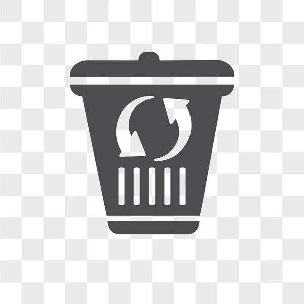 REcycle bin vector icon isolated on transparent background, REcy — Stock Vector