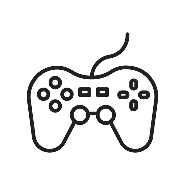 ゲームパッド アイコン ベクトル記号、白い背景で隔離のシンボル — ストックベクタ