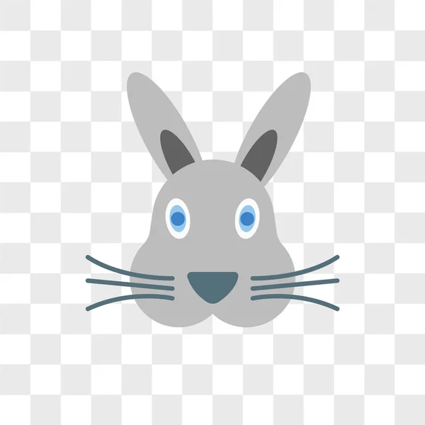 Saydam arka plan üzerinde tavşan lo izole tavşan vektör simgesi — Stok Vektör