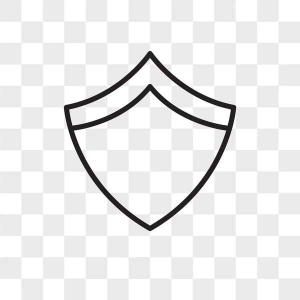 Ícone de vetor de escudo isolado em fundo transparente, Shield lo —  Vetores de Stock