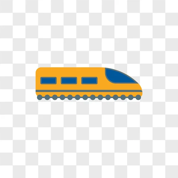 Train vector icon isolated on transparent background, Train logo — Stock Vector