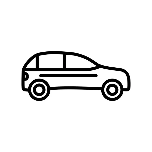 Carro ícone vetor sinal e símbolo isolado no fundo branco — Vetor de Stock