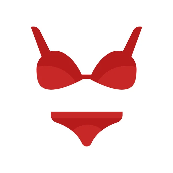 Icône bikini signe vectoriel et symbole isolé sur fond blanc — Image vectorielle