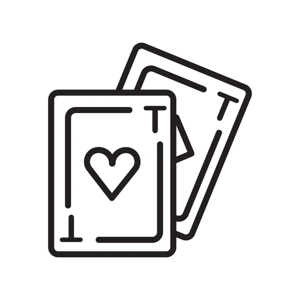 Poker-Symbol Vektor-Zeichen und Symbol isoliert auf weißem Hintergrund — Stockvektor
