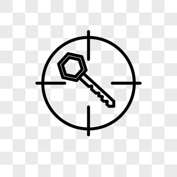 Keyword vector icon isolated on transparent background, Keyword — 스톡 벡터