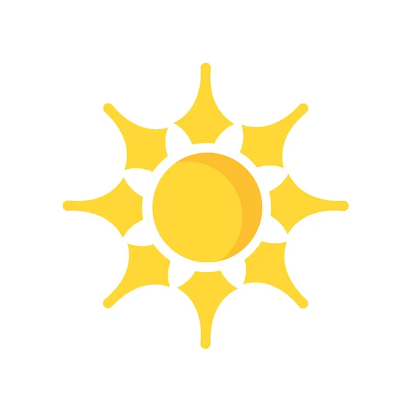 Vector Icono Sol Aislado Fondo Blanco Para Diseño Web Aplicación — Vector de stock