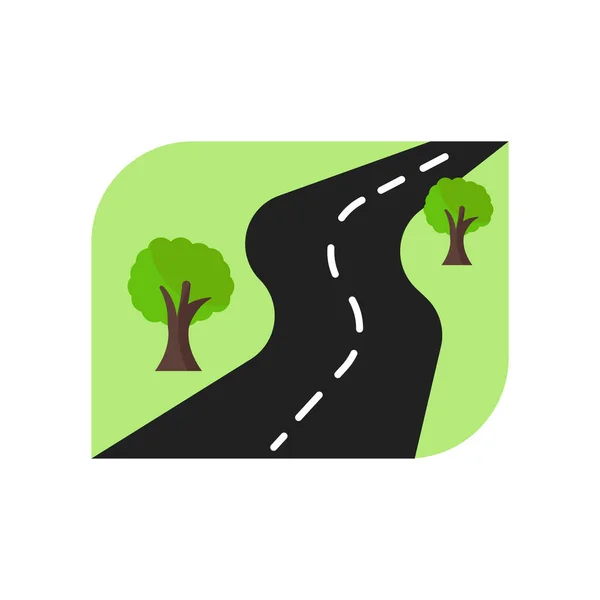 Icono de la carretera signo vectorial y símbolo aislado sobre fondo blanco — Vector de stock