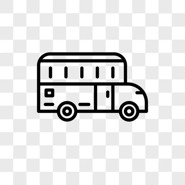 Шкільний автобус векторної icon ізольовані на прозорим фоном, ходити в — стоковий вектор