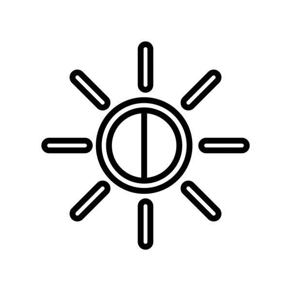 Вектор значка яркости изолирован на белом фоне, Яркость — стоковый вектор