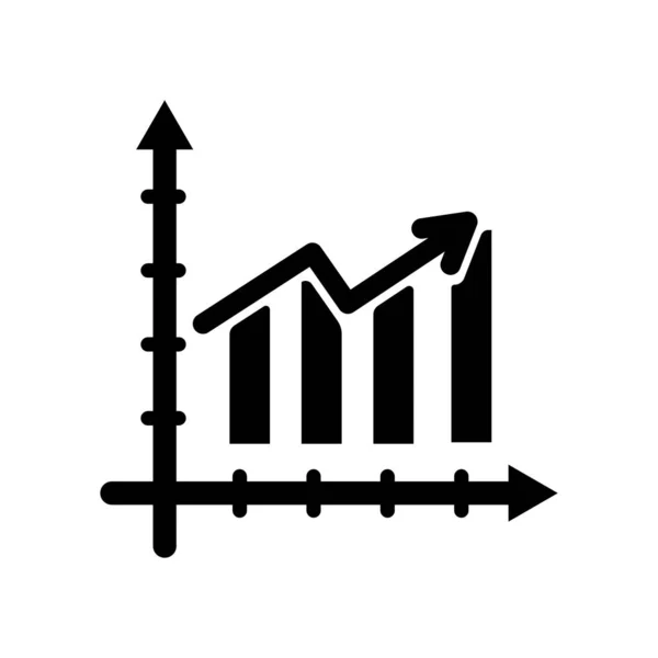 Wykres słupkowy ikona wektor znak i symbol na białym tle na biały backgrou — Wektor stockowy