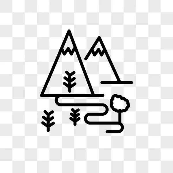 Hiking icono vectorial aislado sobre fondo transparente, Senderismo lo — Vector de stock