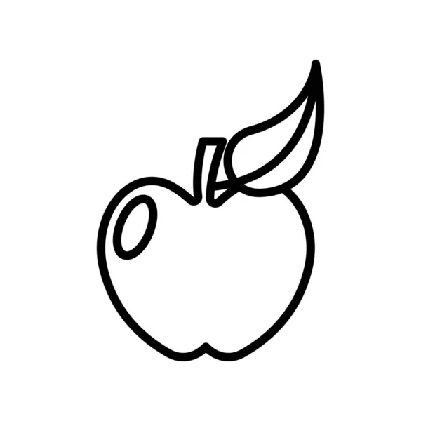 Icono de Apple vector aislado sobre fondo blanco, signo de Apple, lin — Vector de stock