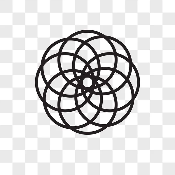 Vektorové ikony kruhy izolované na průhledné pozadí, kruhy — Stockový vektor