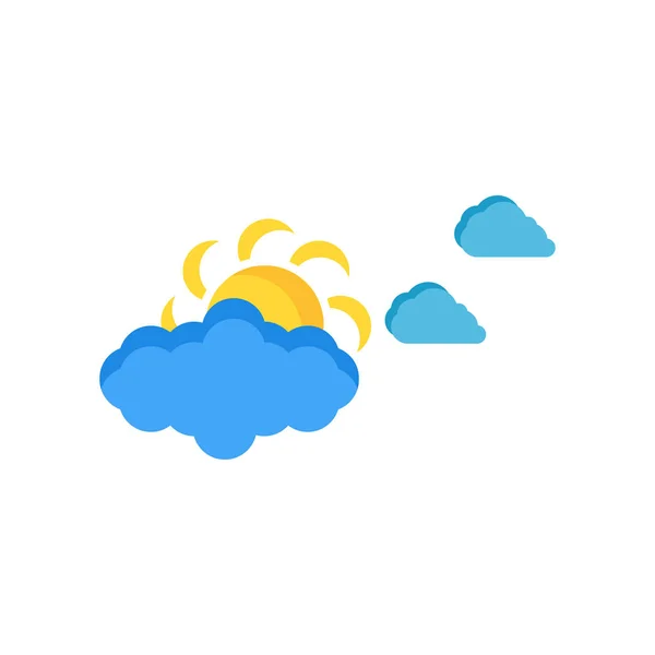 Clouds Sun Icon Vector Isolated White Background Your Web Mobile — 图库矢量图片