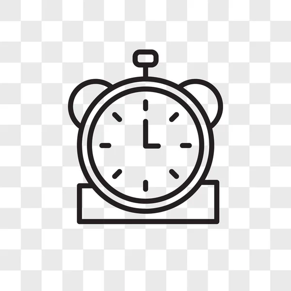 Ikona hodin vektoru izolované na průhledné pozadí, hodiny logo — Stockový vektor