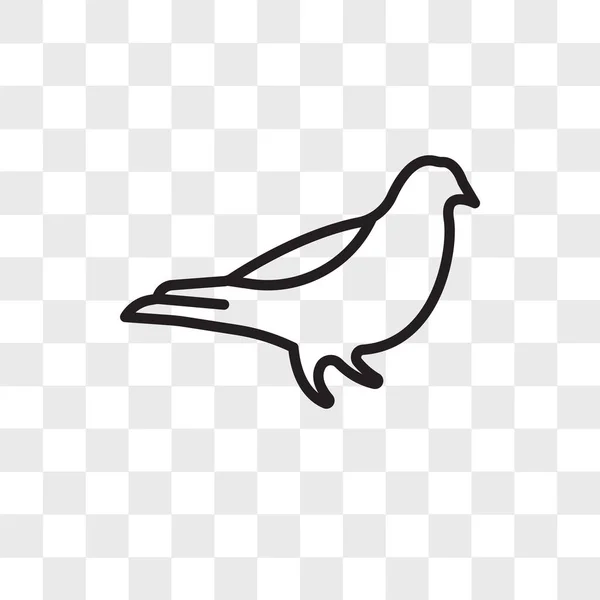 Icono del vector Dove aislado sobre fondo transparente, logotipo de Dove d — Archivo Imágenes Vectoriales