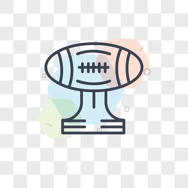 American football vector icon isolated on transparent background — Stock Vector