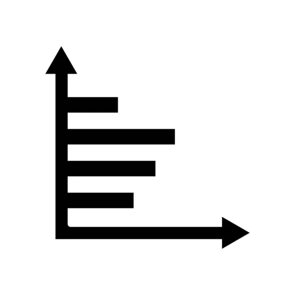 Stapeldiagram ikonen vektor logga och symbol isolerad på vit backgrou — Stock vektor