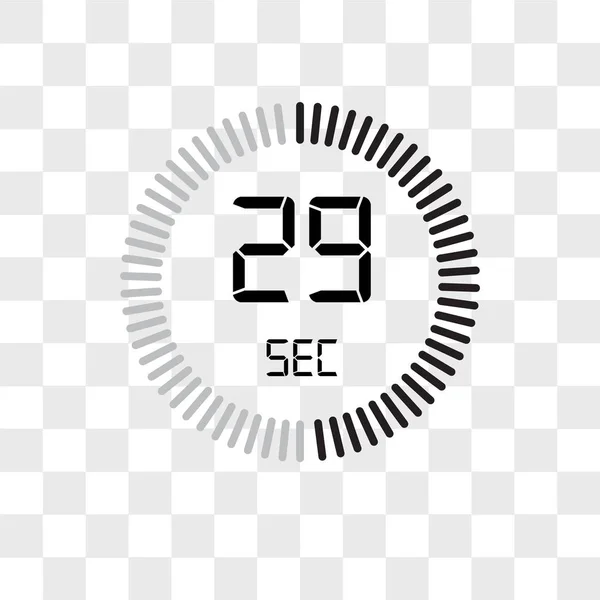 透明背景下的29秒矢量图标T — 图库矢量图片