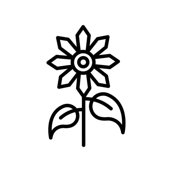 ホワイト バック グラウンド、花サイン、l に分離された花のアイコン ベクトル — ストックベクタ