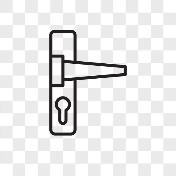 Icône vectorielle de poignée de porte isolée sur fond transparent, Doorkno — Image vectorielle