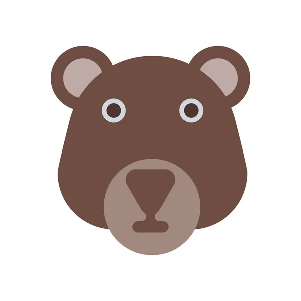Sinal do vetor do ícone do urso e símbolo isolados no fundo branco — Vetor de Stock