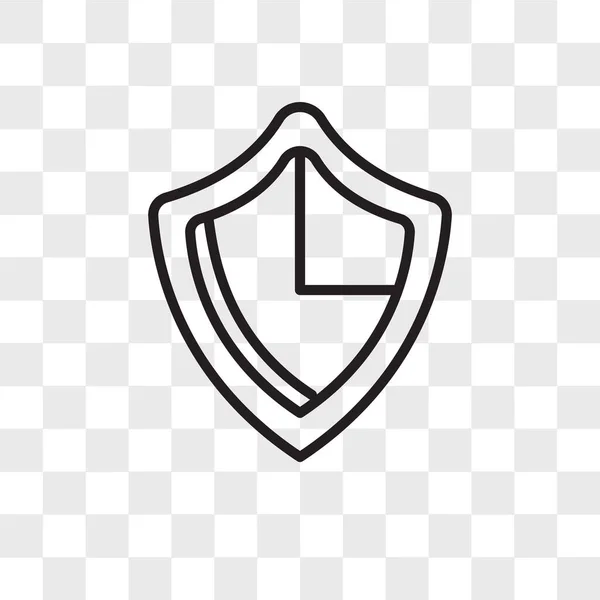 Shield vector icon isolated on transparent background, Shield lo — Stock Vector