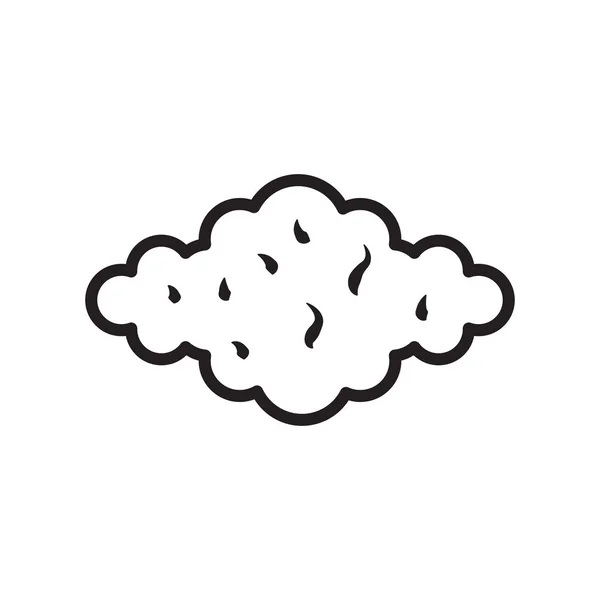 Cloudy icon vector isolated on white background, Cloudy sign — Stock Vector