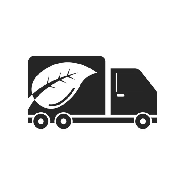 Eco Truck Vector Icono Aislado Fondo Blanco Para Diseño Web — Vector de stock