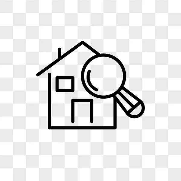 Home inspector vector icon isolated on transparent background, h — ストックベクタ