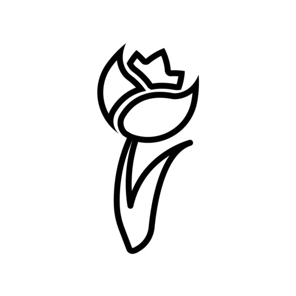 Vetor de ícone de flor isolado no fundo branco, sinal de flor, l — Vetor de Stock