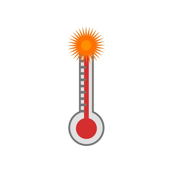 Θερμόμετρο εικόνα διάνυσμα σημάδι και σύμβολο που απομονώνονται σε λευκό έκφραση — Διανυσματικό Αρχείο