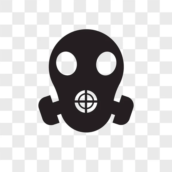 Respirator vector icon isolated on transparent background, respi — Stock Vector