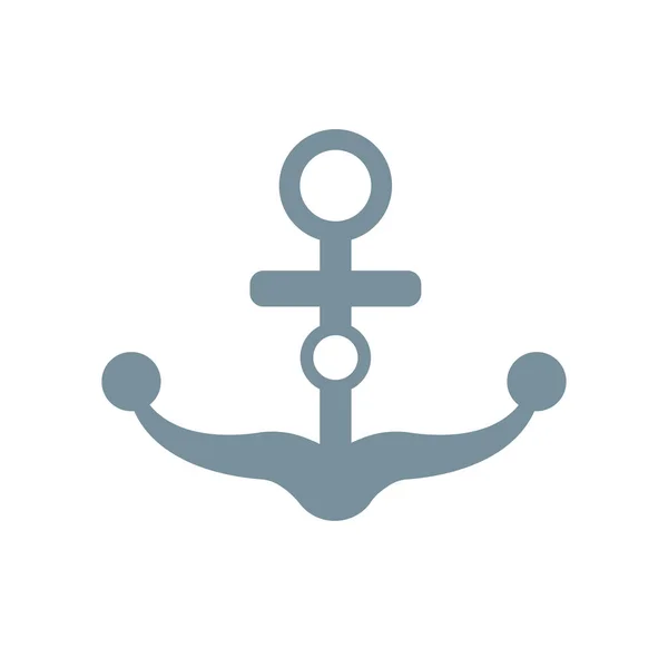 Ancre icône vecteur signe et symbole isolé sur fond blanc — Image vectorielle