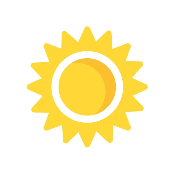 Вектор Значка Сонця Ізольовано Білому Тлі Вашого Дизайну Веб Мобільних — стоковий вектор
