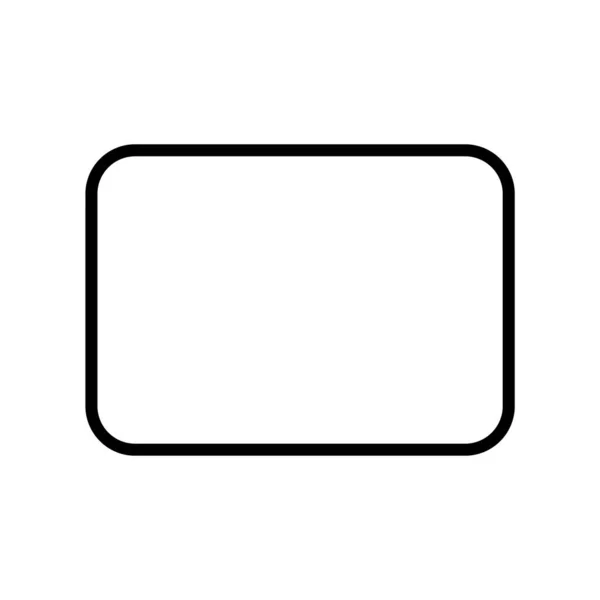 Vetor ícone retângulo isolado no fundo branco, retângulo si —  Vetores de Stock